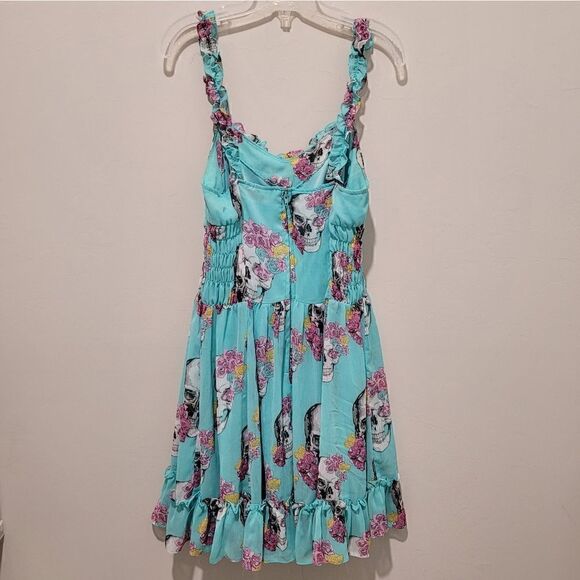FINAL SALE🌷ROYAL Bones skull print dress size Small - Picture 11 of 16